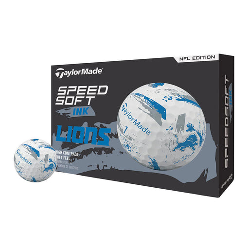 TaylorMade NFL SpeedSoft Ink Golf Balls - Dozen - Detroit Lions