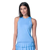Lucky In Love High Neck Action Womens Tennis Tank with Bra
