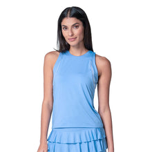 Load image into Gallery viewer, Lucky In Love High Neck Action Womens Tennis Tank - Periwinkle/L
 - 1