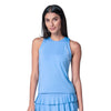 Lucky In Love High Neck Action Womens Tennis Tank with Bra
