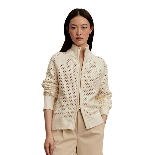 Varley Mandy Boucle Womens Knit Jacket - Coconut Milk/L