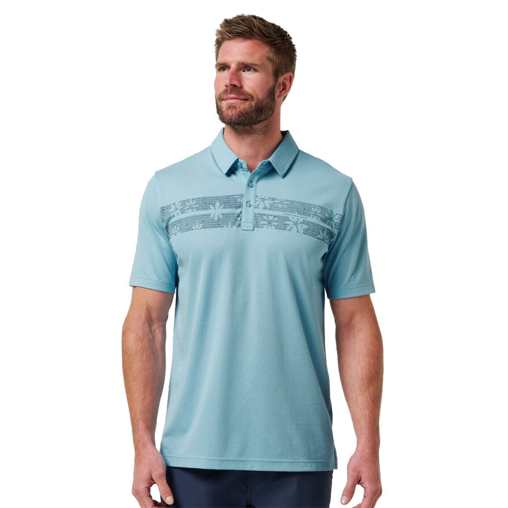 TravisMathew Infamy Mens Golf Polo - Air Blue/XL