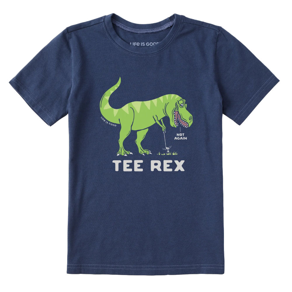 Life Is Good Tee Rex Golf Boys Crusher T-Shirt - Darkest Blue/M