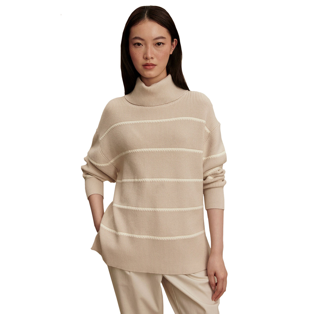 Varley Hamish Stitch Knit Womens Sweater - Silver Birch/M