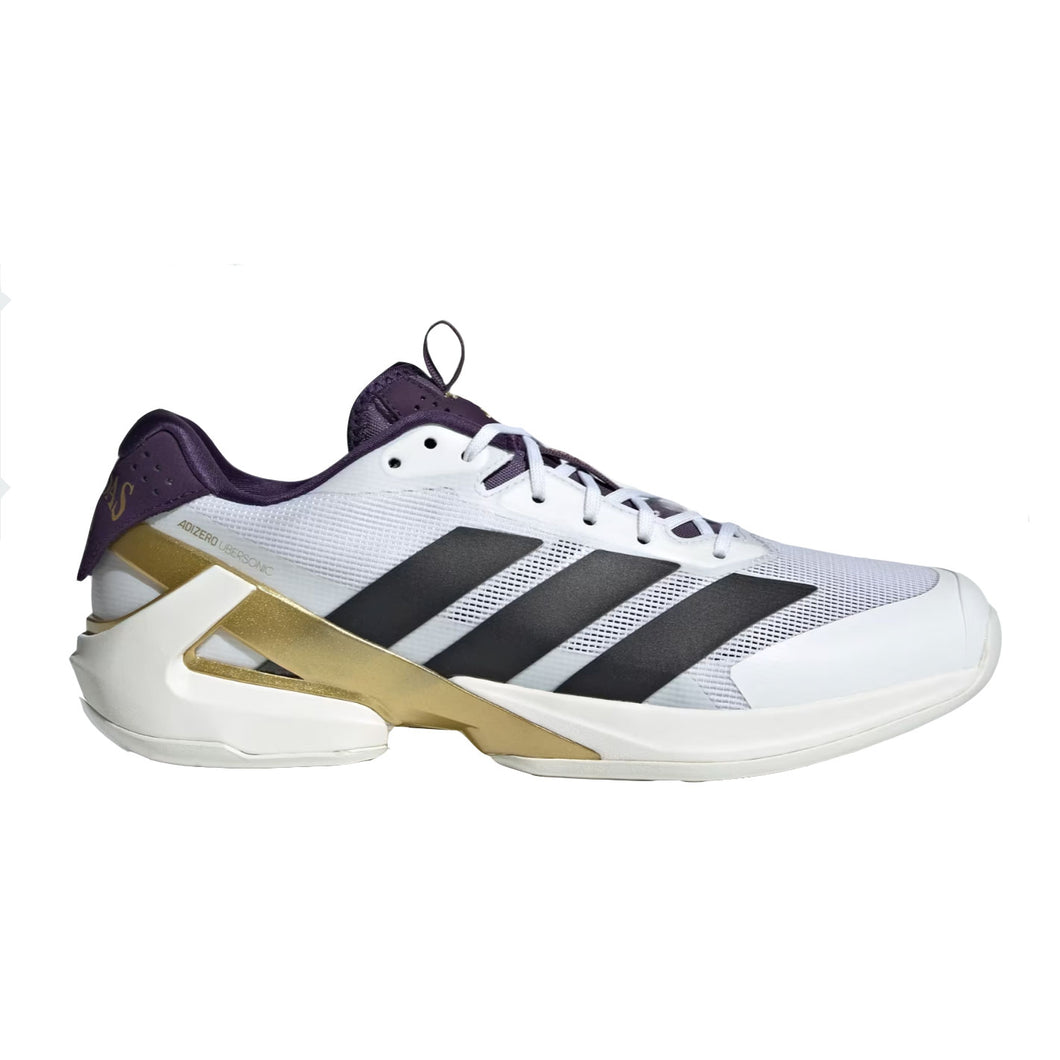 Adidas Adizero Ubersonic 5 Mens Tennis Shoes - Wht/Blk/Aurora/D Medium/13.0