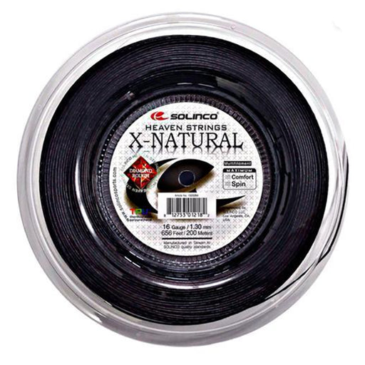 Solinco X-Natural 17g Tennis String Reel 200M - Black