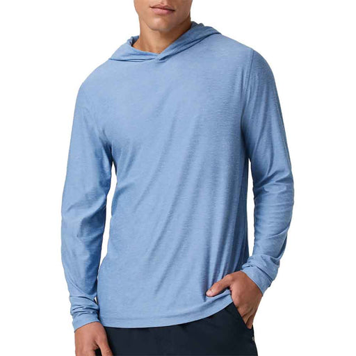 Vuori Strato Tech Mens Hoodie - Isle Blue Hthr/XL