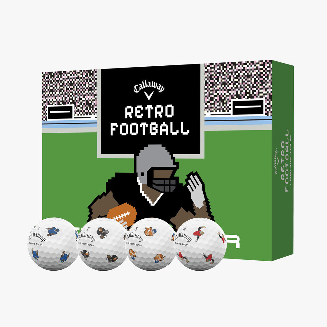 Callaway Chrome Tour Retro Football Golf Balls Dzn - Football