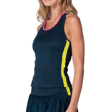 Load image into Gallery viewer, Lucky In Love Racer Rib Womens Tennis Tank
 - 3
