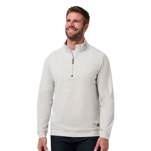 TravisMathew Cloud Mens Golf QZ Sweater - Heather Grey/XXL