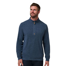 Load image into Gallery viewer, TravisMathew Cloud Mens Golf QZ Sweater - Heather Navy/XXL
 - 5