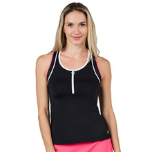 Load image into Gallery viewer, Sofibella Amore Mio Racerback Women Tennis Tank - Black/L
 - 1