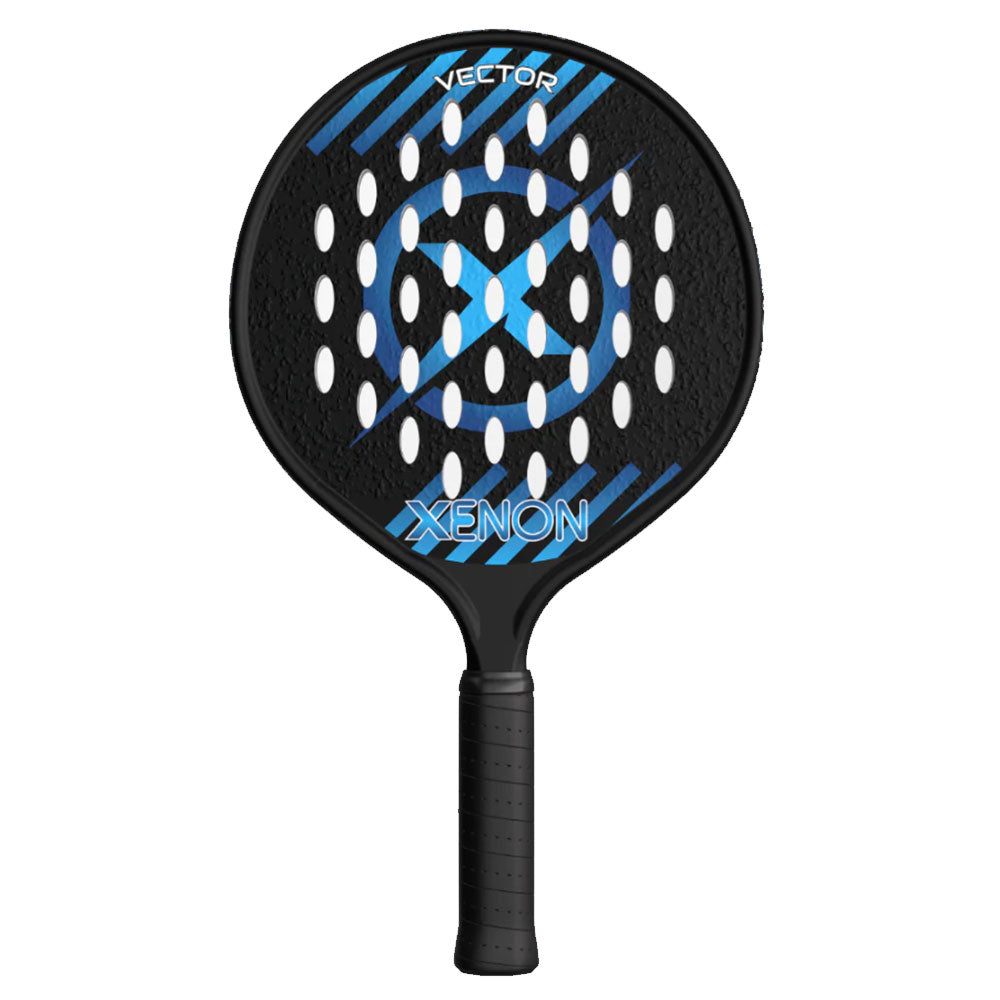 Xenon Vector Spin Max V2 Platform Tennis Paddle - Black/Blue/4 1/4/355G