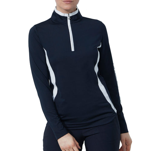 Daily Sports Vichy Long Sleeve Half Neck Womens Golf Shirt