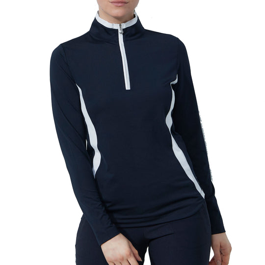Daily Sports Vichy Long Sleeve Half Neck Womens Golf Shirt