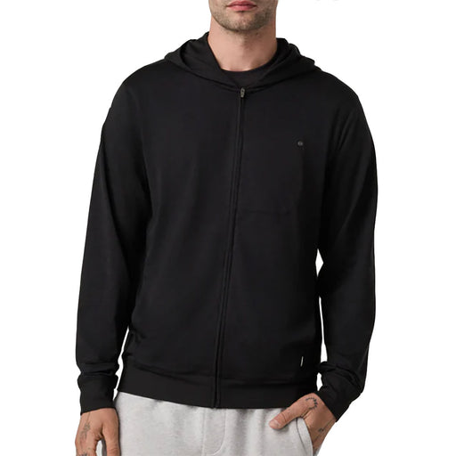 Vuori Ponto Performance Full ZIp Mens Hoodie - Black Heather/XL