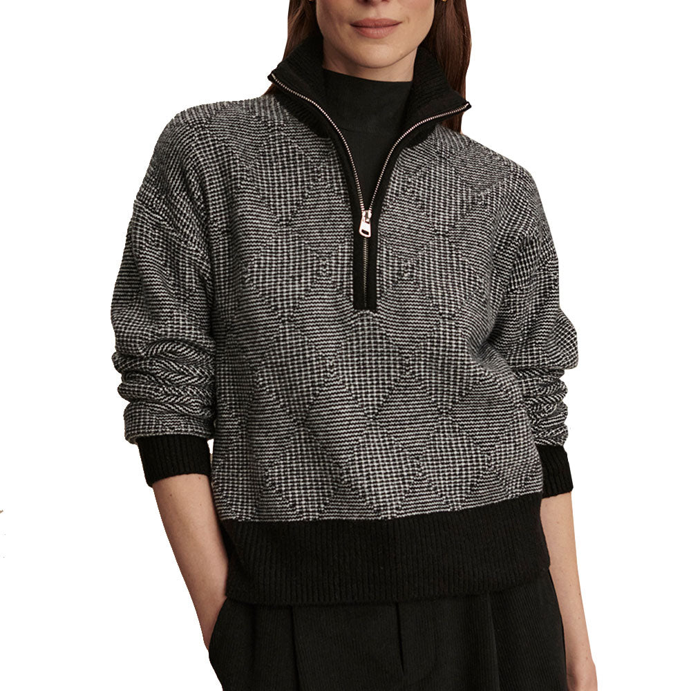 Varley Aldridge Half-Zip Knit Womens Sweater - Black/L