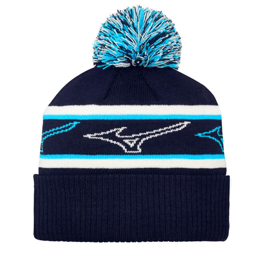 Mizuno Tour Knit Pom Unisex Winter Golf Hat - Navy/One Size