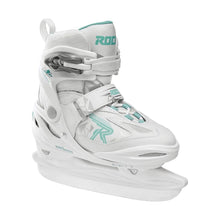 Load image into Gallery viewer, Roces Moody 3.0 Adjustable Girls Ice Skates - 4-7/White/Aqua
 - 1