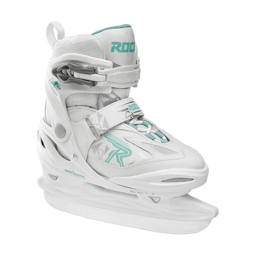 Roces Moody 3.0 Adjustable Girls Ice Skates - 4-7/White/Aqua