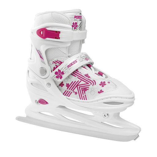 Roces Jokey 3.0 Adjustable Girls Ice Skates - 5-8/White/Pink