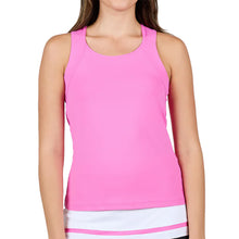 Load image into Gallery viewer, Sofibella Style Icons Racerback Women Tennis Tank - Super Pink/L
 - 4