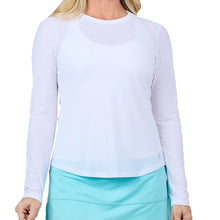 Load image into Gallery viewer, Sofibella Staples Womens Long Sleeve Tennis Shirt - White/XL
 - 7