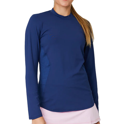 Sofibella UV Staples Sun Womens LS Tennis Shirt - Navy/XL
