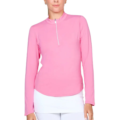 Sofibella UV Colors Womens Half-Zip LS Golf Shirt - Rosa/L