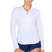 Load image into Gallery viewer, Sofibella UV Colors Womens Half-Zip LS Golf Shirt - White/XL
 - 16