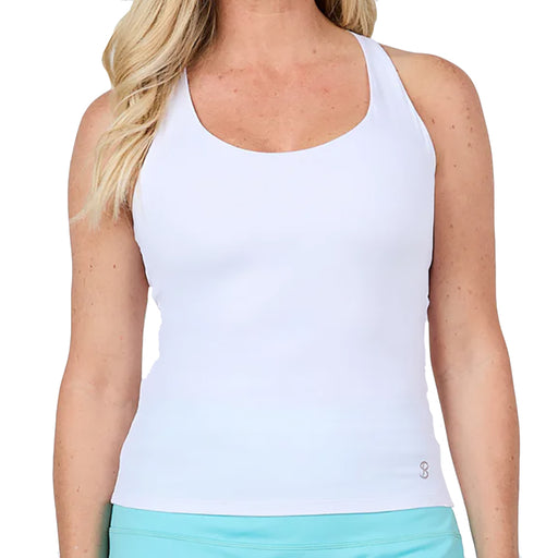 Sofibella Staples Racerback Women Tennis Tank - White/XL