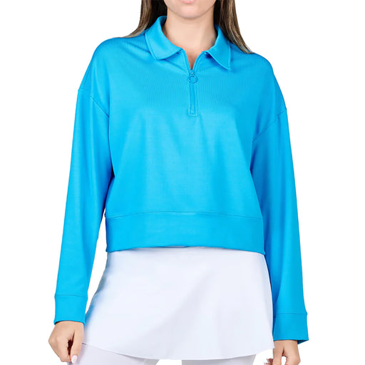 Sofibella Staples Quarter-Zip Womens Golf Pullover - Electric Blue/XL