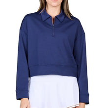 Load image into Gallery viewer, Sofibella Staples Quarter-Zip Womens Golf Pullover - Navy/XL
 - 3