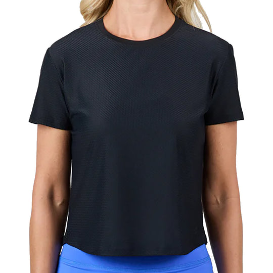 Sofibella Staples Mesh Short Sleeve Womens Tennis Shirt