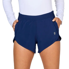 Load image into Gallery viewer, Sofibella UV Staples 3.5 inch Womens Tennis Shorts - Navy/XL
 - 4