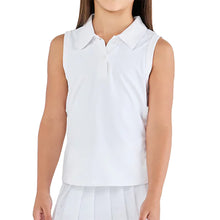 Load image into Gallery viewer, Sofibella UV Girls Girls Sleeveless Golf Polo - White/L
 - 1