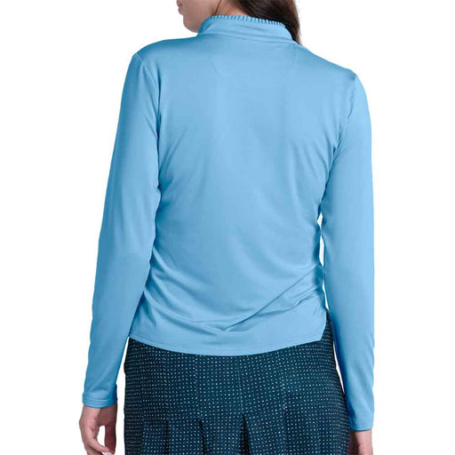 Lucky in Love Pleat Neck Wns Longsleeve Golf Shirt