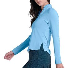 Load image into Gallery viewer, Lucky in Love Pleat Neck Wns Longsleeve Golf Shirt
 - 3