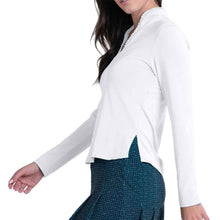 Load image into Gallery viewer, Lucky in Love Pleat Neck Wns Longsleeve Golf Shirt
 - 9
