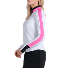 Load image into Gallery viewer, Lucky In Love Zip Drive QZ LS Womens Golf Pullover
 - 3