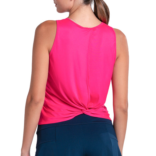 Lucky in Love Twist Back Womens Ribbed Tennis Tank