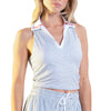 Lucky In Love Glow Set Stripes Womens Tennis Polo Tank