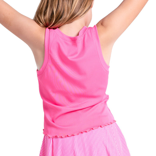 Lucky In Love Flutterline Girls Tennis Tank