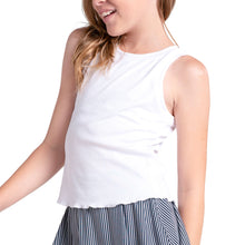 Load image into Gallery viewer, Lucky In Love Flutterline Girls Tennis Tank
 - 6