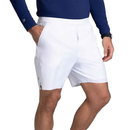 Ibkul Performance 7 Inch mens Tennis Shorts - White/XL
