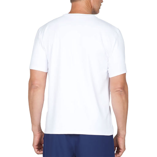 Ibkul Solid Short Sleeve V Neck Mens Tennis Shirt