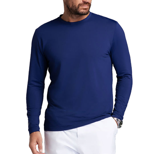 Ibkul Essential Long Sleeve Crewneck Mens Tennis T-Shirt