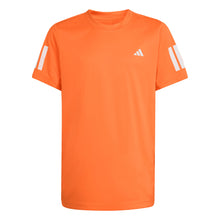 Load image into Gallery viewer, Adidas Club 3-Stripes Boys Tennis Shirt - Pure Orange/L
 - 4