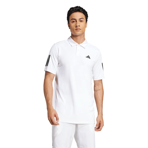 Adidas Club 3 Stripes Mens Tennis Polo - White/XXL