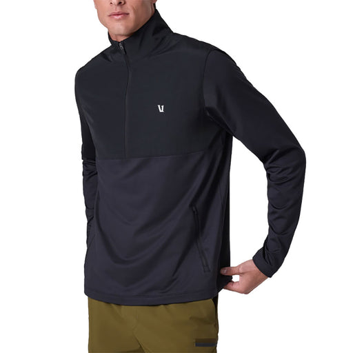 Vuori Sunday Element Mens Half-Zip Polo - Black/XL